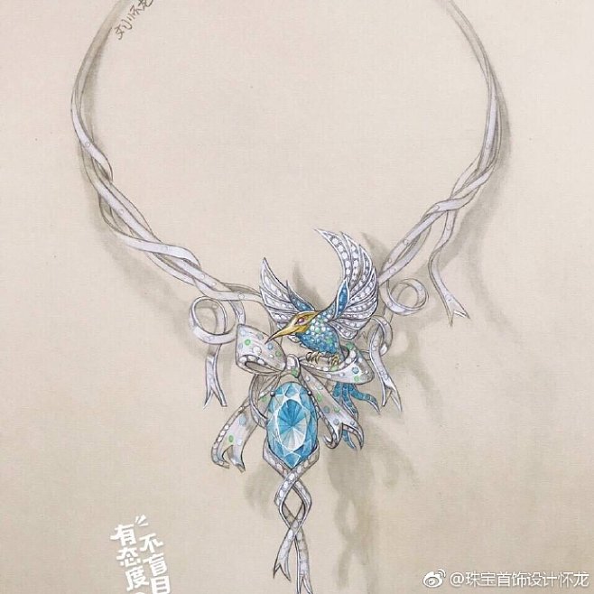 商业珠宝设计师手绘日常,珠宝手绘阶段整理。@刘怀龙珠宝首饰设计 @芭莎珠宝 #珠宝##珠宝手绘##高级珠宝手绘##设计##彩宝##珠宝设计##手绘珠宝设计手稿##珠宝设计笔记#