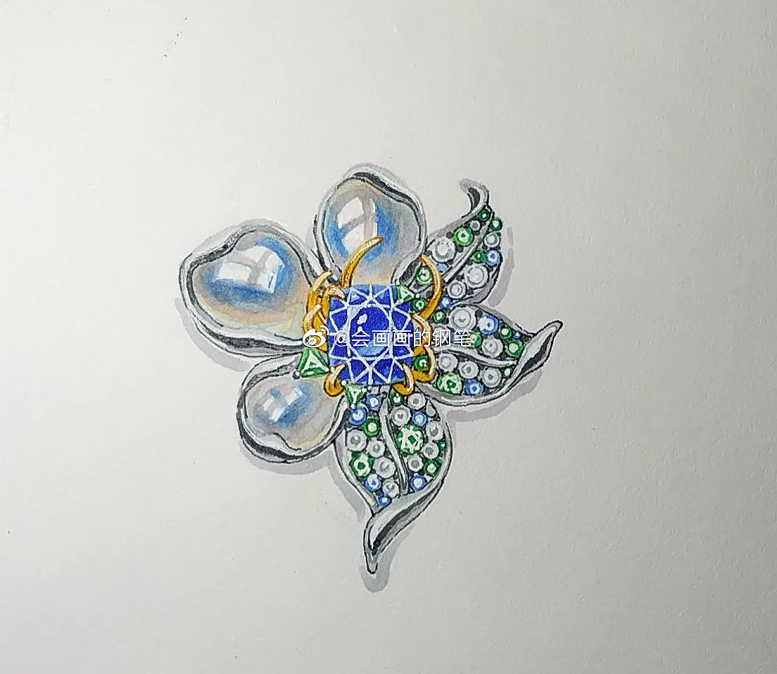 手绘珠宝首饰 花卉系列